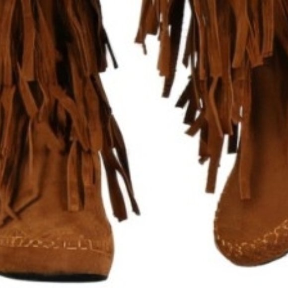SIZE 6US FRINGE BOHO BOOTS - Picture 3 of 3